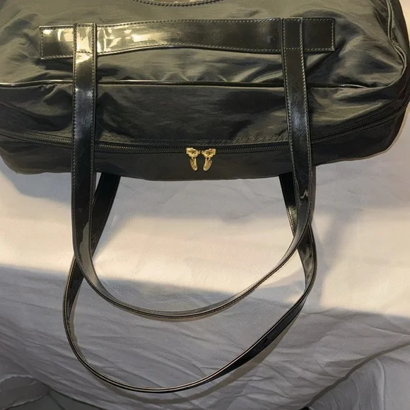 Fendi Patent-Trimmed Nylon Shoulder Bag GUC - Picture 10 of 13